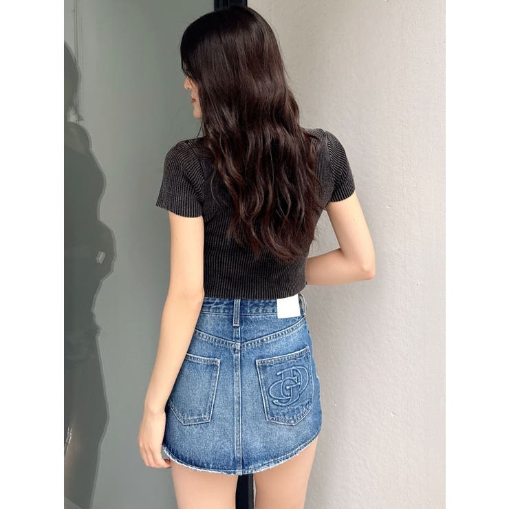 BASIC RIB KT H/S TOP / ベーシックリブニットハーフスリーブ