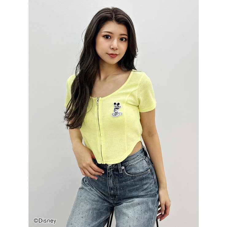 Mickey Mouse / フロントZIPワッフルトップス | GYDA | 詳細画像11 