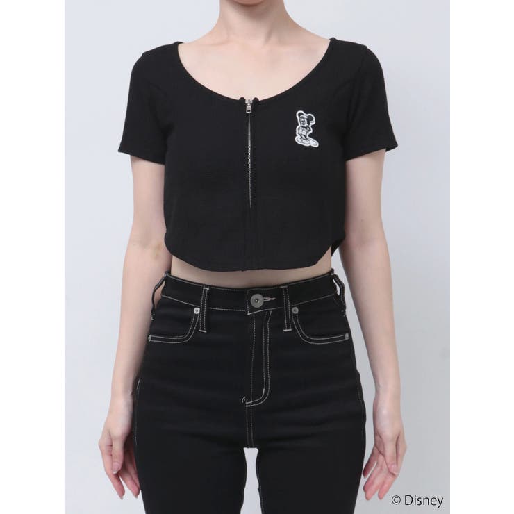 Mickey Mouse / フロントZIPワッフルトップス | GYDA | 詳細画像17 