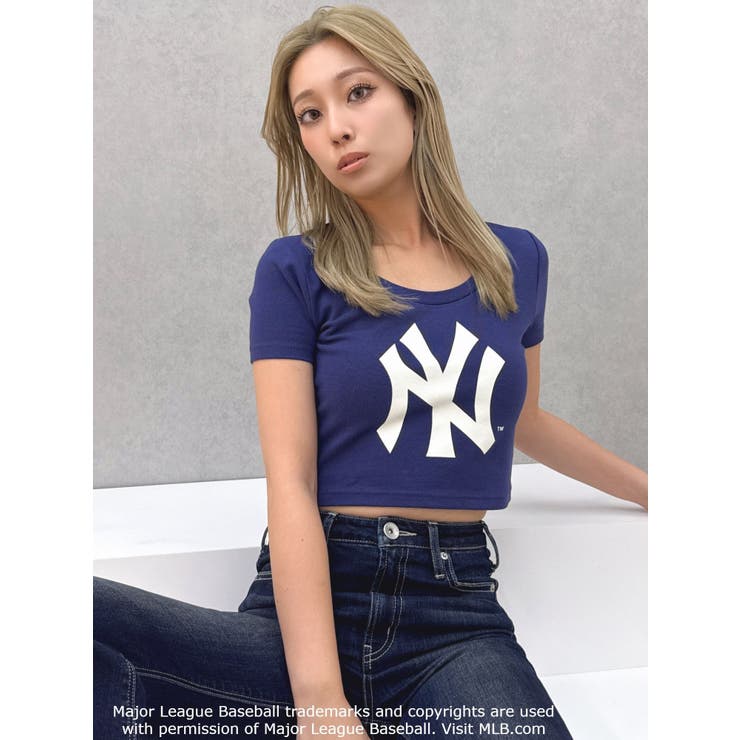 ネイビー | GYDA［MLB］クロップドTシャツ | GYDA