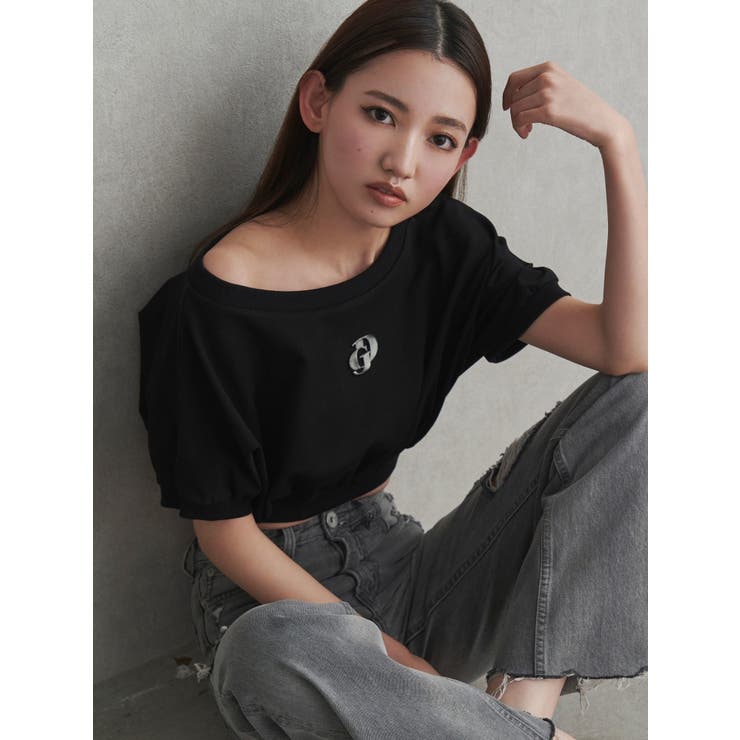 GDエンボスオフショルトップス[品番：MKSW0063472]｜GYDA
