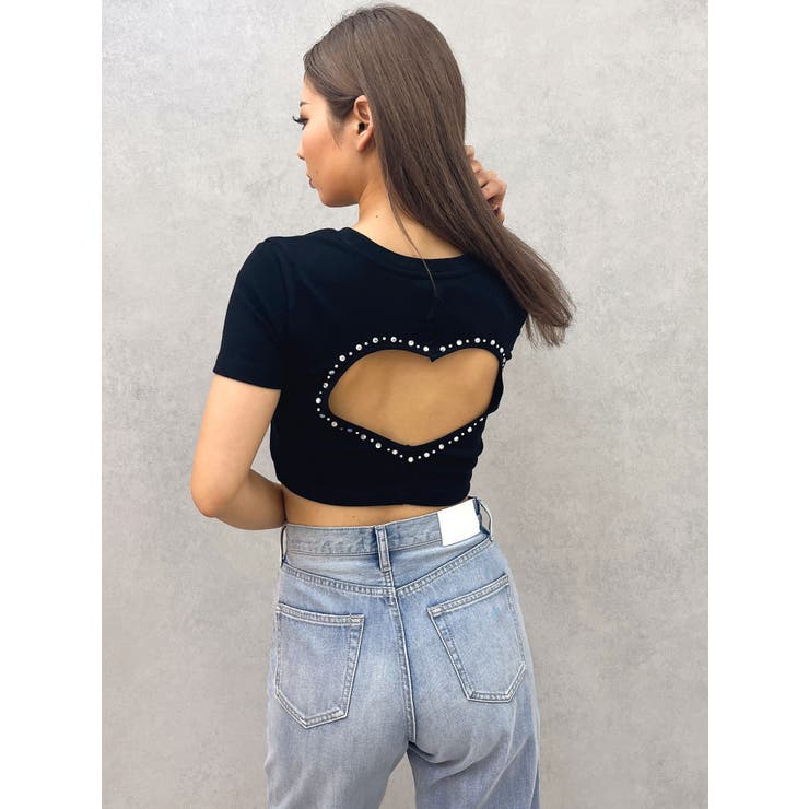 BACK OPEN bijou heartトップス | GYDA | 詳細画像12 