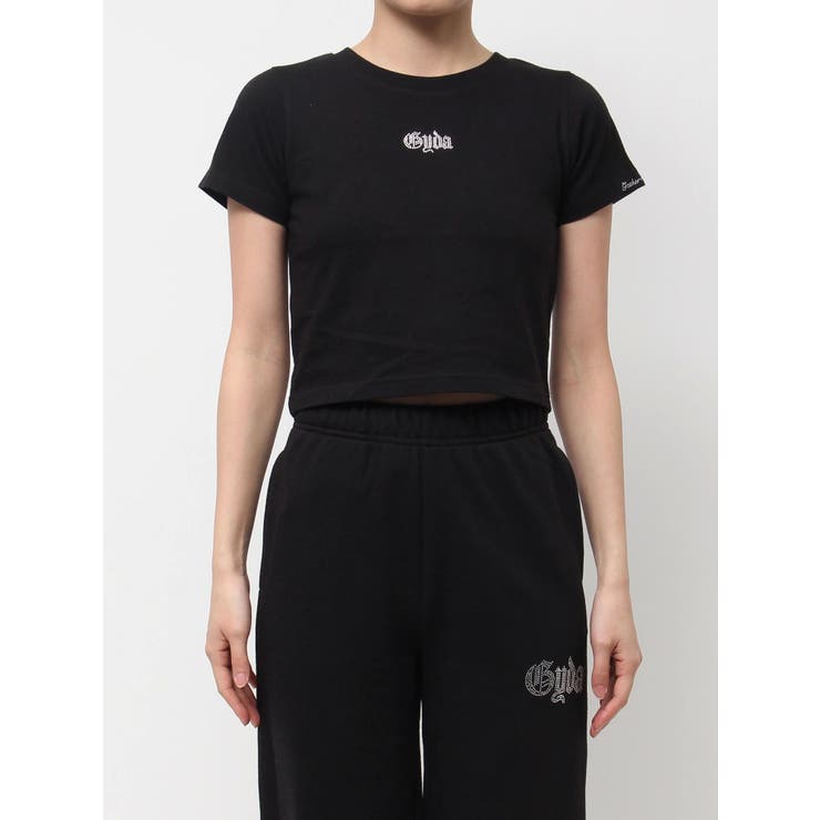 即日発送！GYDA GY bijou Tシャツ　ブラック GYDA bijou short Tシャツ[品番：MKSW0063463]｜GYDA（ジェイダ