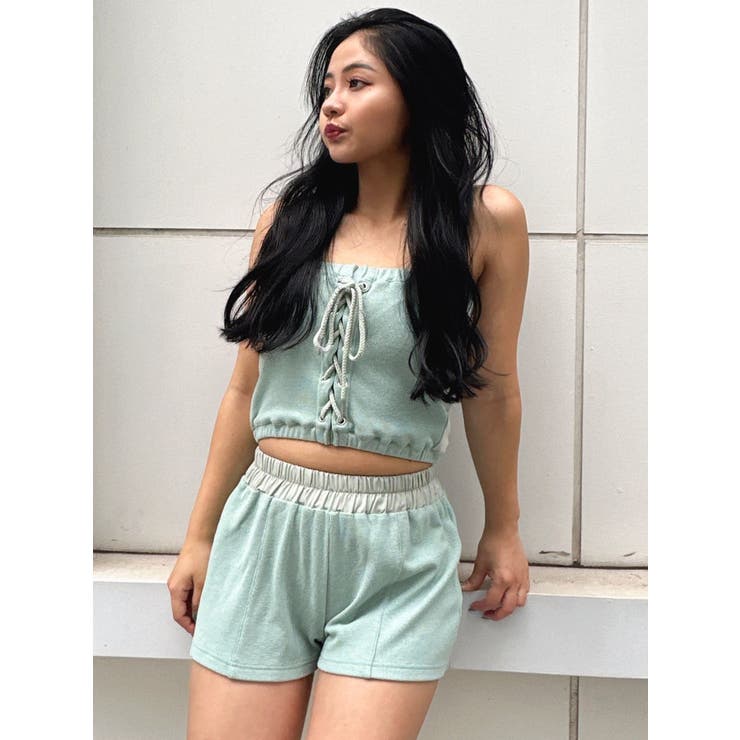 ミントグリーン | 2WAYレースアップベアトップス【SETUP着用可】 | GYDA