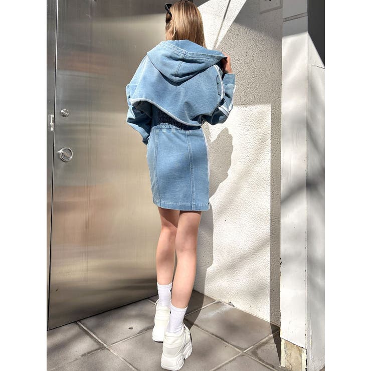 GD SIDE 2ラインカットデニムベアワンピース【SETUP着用可】 | GYDA | 詳細画像15 