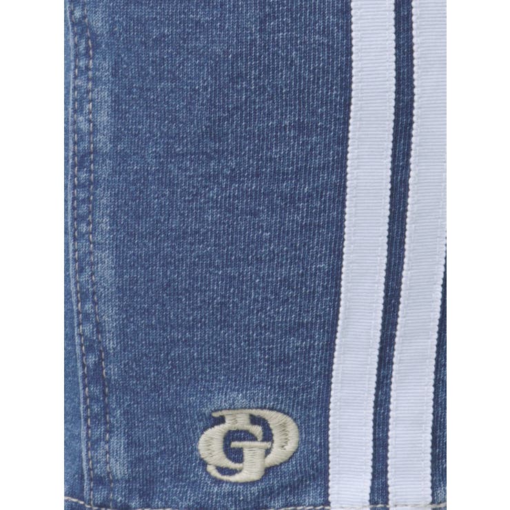 GD SIDE 2ラインカットデニムベアワンピース【SETUP着用可