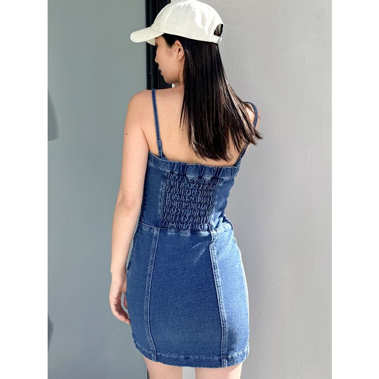 GD SIDE 2ラインカットデニムベアワンピース【SETUP着用可】 | GYDA | 詳細画像4 