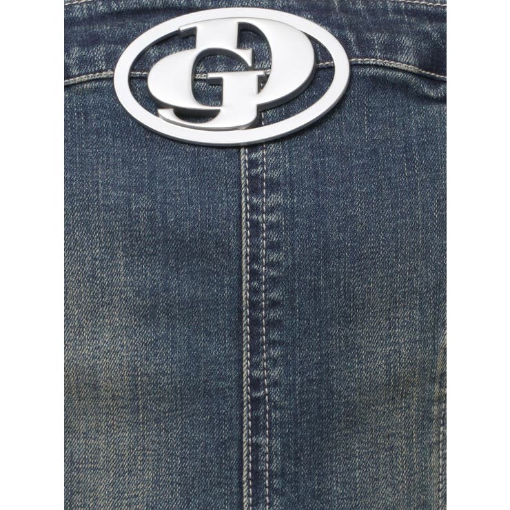 GD MOLD SIDE OPENスカートライクデニムワンピース[品番