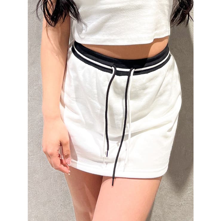 オフホワイト | GDバイカラースカートライクショートパンツ | GYDA