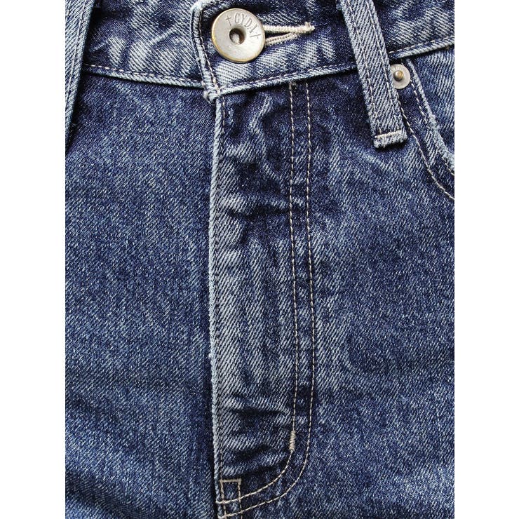ハイウエストVintage Edge ダメージストレートデニムパンツ[品番