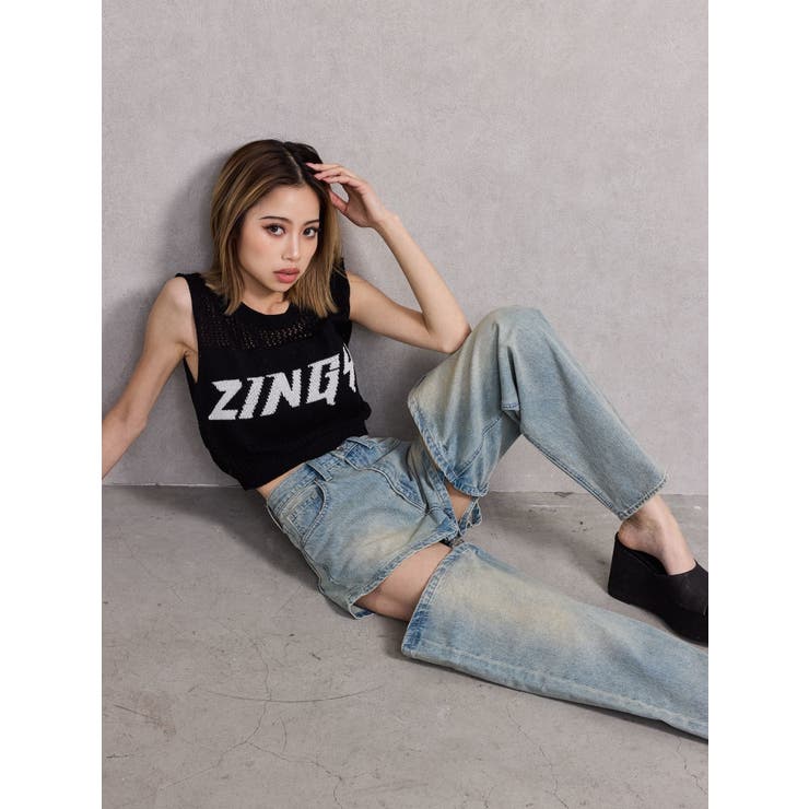 ZINGY メッシュニットタンクトップ[品番：MKSW0064513]｜GYDA
