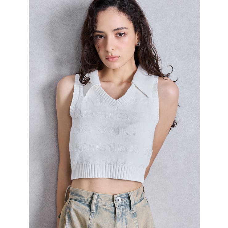 GYDAjacquardブリーチニットトップス | GYDA | 詳細画像8 