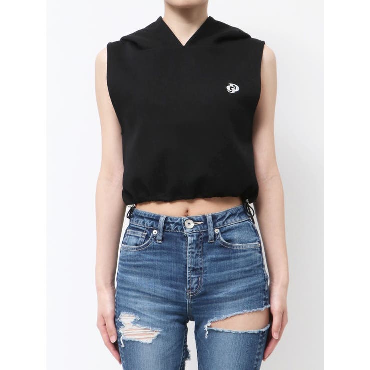 GD HEM スピンドルノースリショートパーカー | GYDA | 詳細画像12 