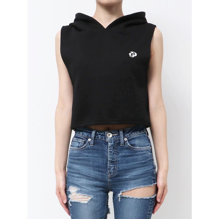 GD HEM スピンドルノースリショートパーカー | GYDA | 詳細画像19 