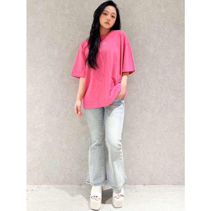 BACK GYDAラインストーンBIG Tシャツ[品番：MKSW0064712]｜GYDA