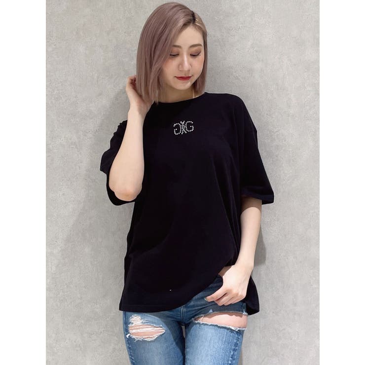 BACK GYDAラインストーンBIG Tシャツ[品番：MKSW0064712]｜GYDA
