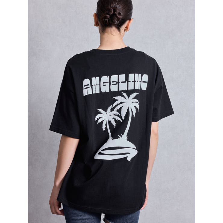 ブラック | ANGELINO BIG Tシャツ | GYDA