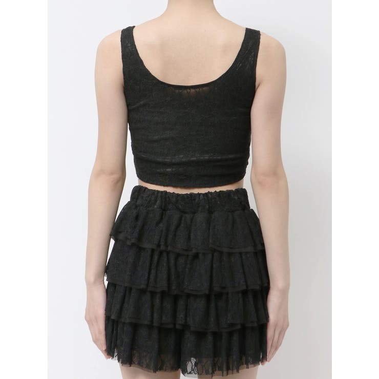 Mix material コルセットデザイントップス | GYDA | 詳細画像20 