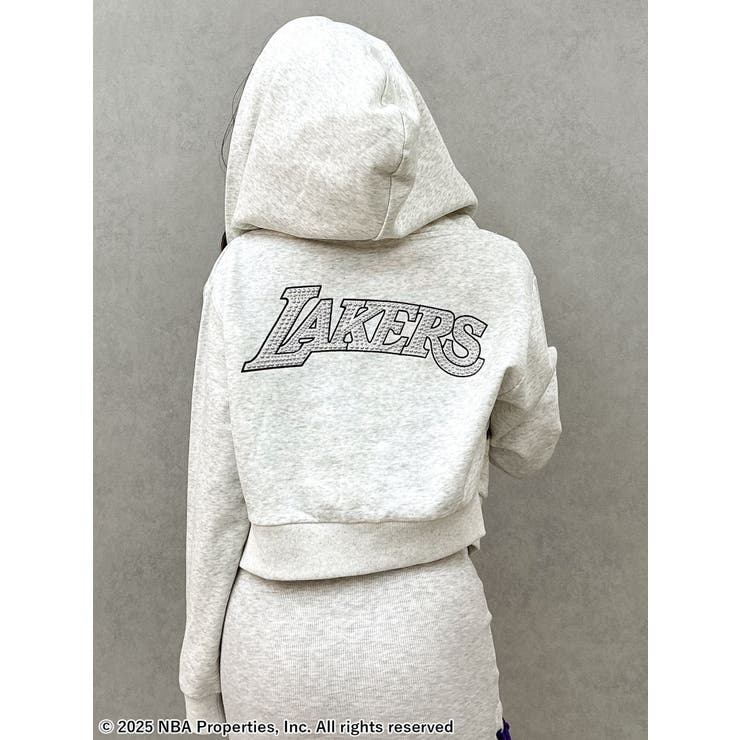 ライトグレー | NBA STONEスウェットショートパーカー | GYDA