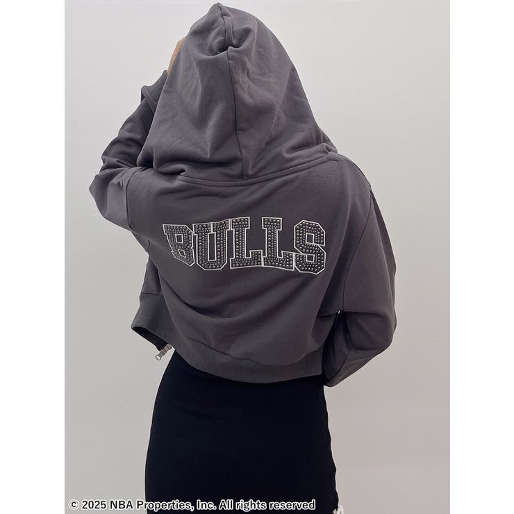 チャコールグレー | NBA STONEスウェットショートパーカー | GYDA