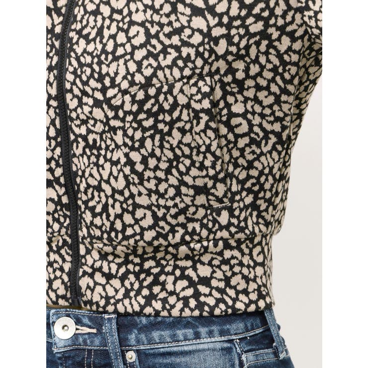 leopard printショートパーカー[品番：MKSW0064441]｜GYDA