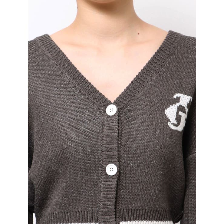 【❤︎チョコ❤︎】NKNIT ンニット カーディガン ❤︎チョコ❤︎】NKNIT ンニット カーディガン NKNIT logo KNIT cardigan