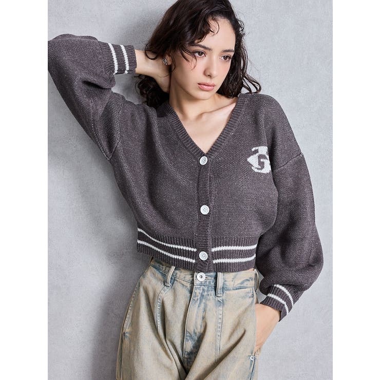 お値下げ❣️PRADA カーディガン★グレー PRADA / プラダ | ウールVネックカーディガン | 42 | グレー