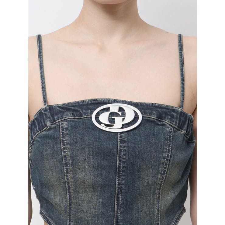 GD MOLD SIDE OPENスカートライクデニムワンピース[品番