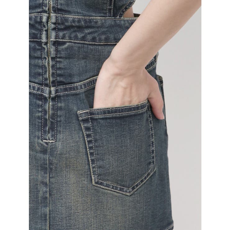 GD MOLD SIDE OPENスカートライクデニムワンピース | GYDA | 詳細画像15 