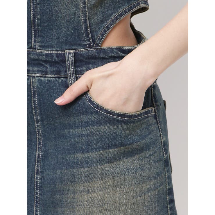 GD MOLD SIDE OPENスカートライクデニムワンピース | GYDA | 詳細画像16 