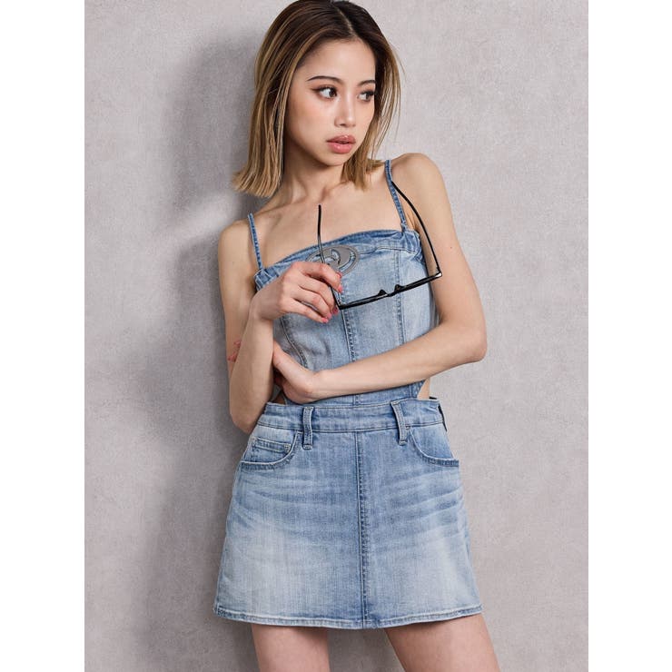 GD MOLD SIDE OPENスカートライクデニムワンピース | GYDA | 詳細画像5 