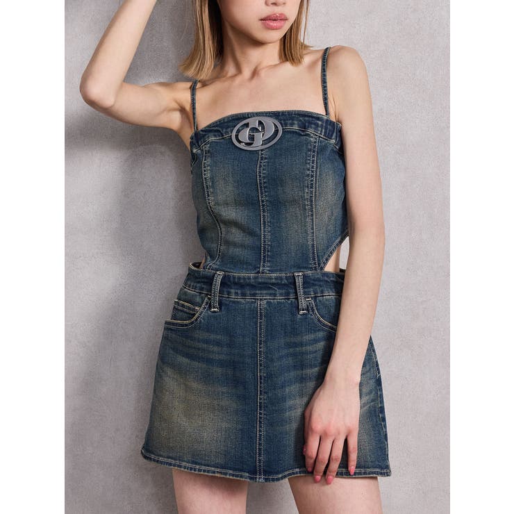 インディゴ | GD MOLD SIDE OPENスカートライクデニムワンピース | GYDA