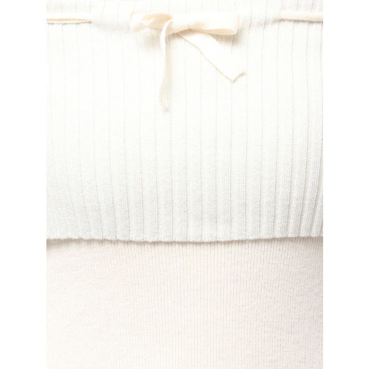 ラメオフショルリボンハーフスリーブニットワンピース | GYDA | 詳細画像17 