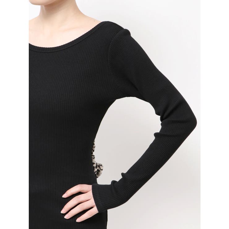 レオパードバックリボンテレコミニワンピース | GYDA | 詳細画像30 