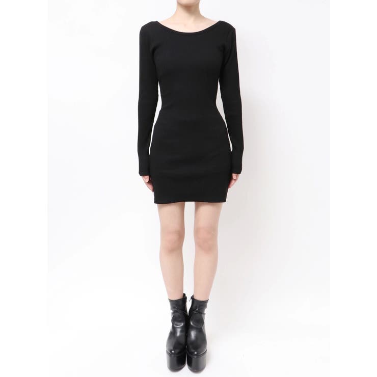 レオパードバックリボンテレコミニワンピース | GYDA | 詳細画像33 