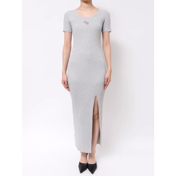 GGプレートハーフスリーブLONGニットワンピース | GYDA | 詳細画像9 