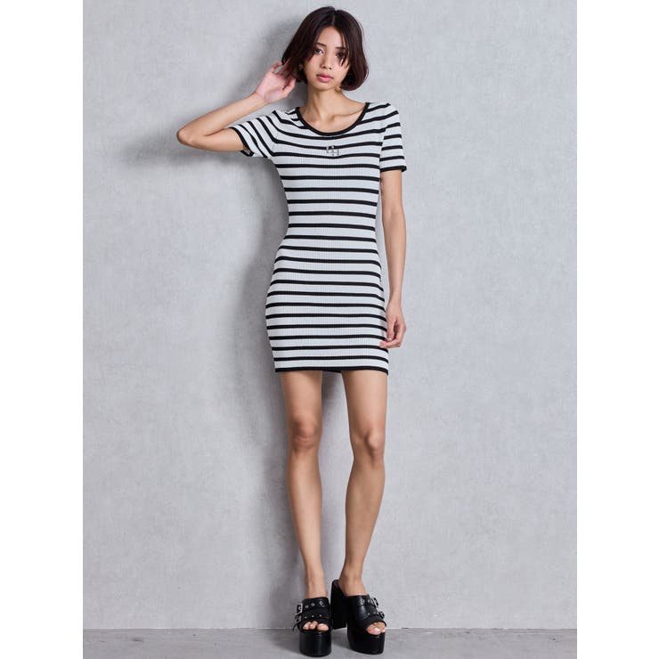 GGプレートハーフスリーブニットワンピース | GYDA | 詳細画像5 