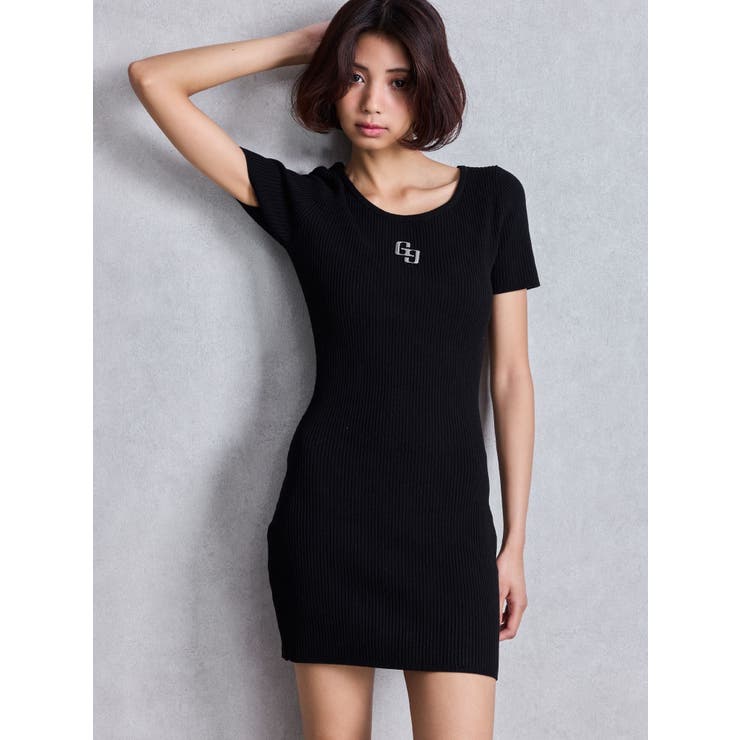 GGプレートハーフスリーブニットワンピース | GYDA | 詳細画像7 