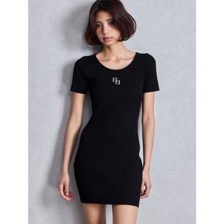 GGプレートハーフスリーブニットワンピース | GYDA | 詳細画像8 