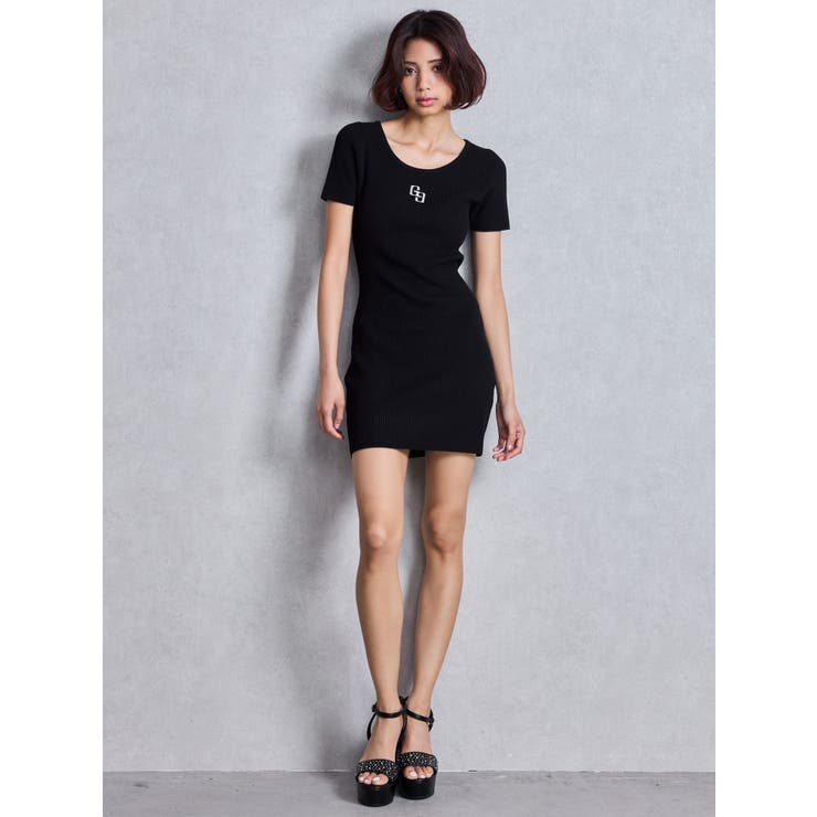 GGプレートハーフスリーブニットワンピース | GYDA | 詳細画像9 