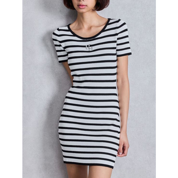 ミックス | GGプレートハーフスリーブニットワンピース | GYDA