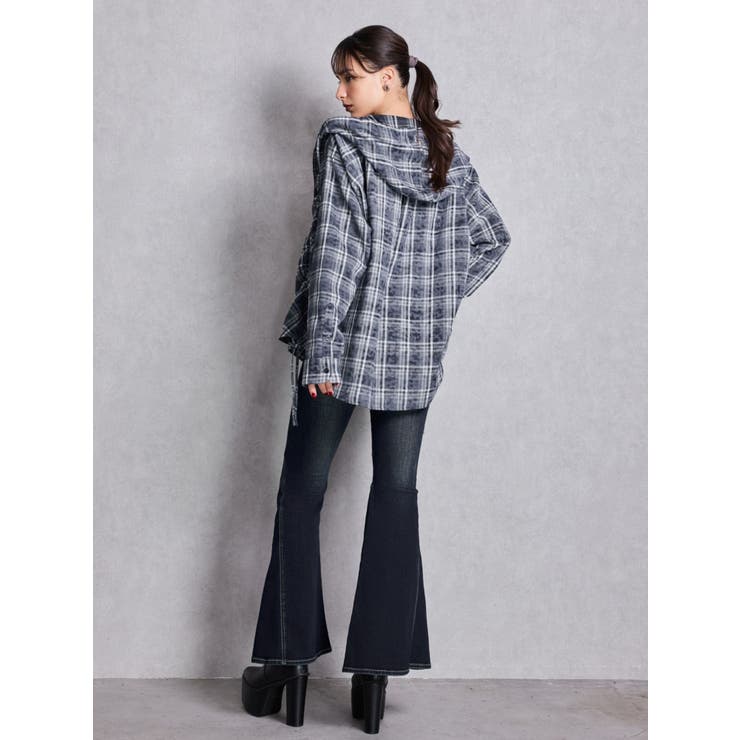 キムタダ★ GG drawstringフードチェックシャツ[品番：MKSW0065871]｜GYDA