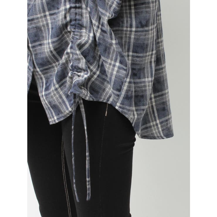 GG drawstringフードチェックシャツ | GYDA | 詳細画像20 