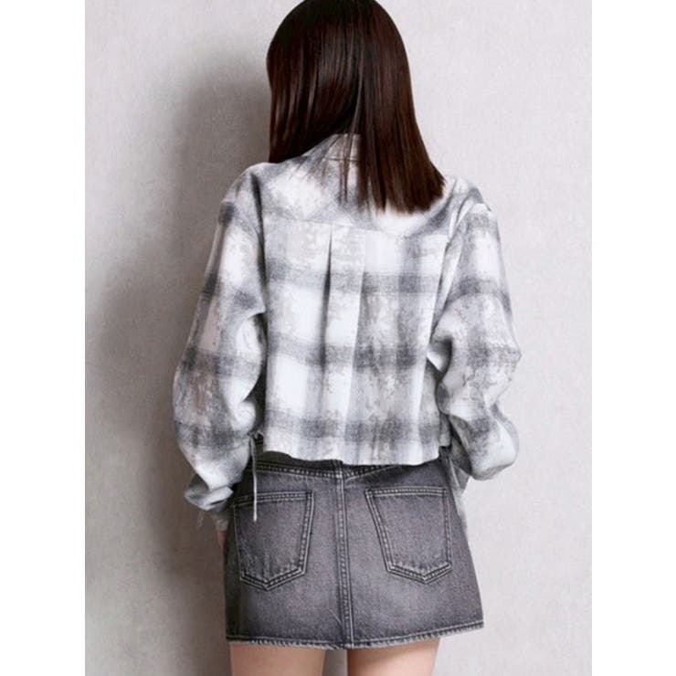 ドロストショートGRUNGEチェックシャツ | GYDA | 詳細画像13 