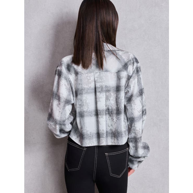 ドロストショートGRUNGEチェックシャツ | GYDA | 詳細画像4 