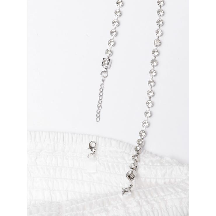 ビジューストーンストラップ2WAYリボンブラウス | GYDA | 詳細画像14 