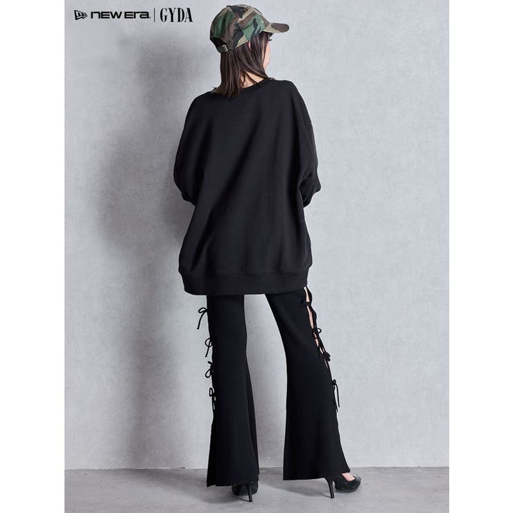 SIDE RIBBONスリットニットフレアパンツ[品番：MKSW0065769