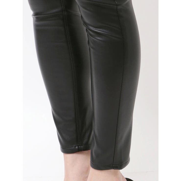 ハイウエストBACKクロスフェイクレザーパンツ | GYDA | 詳細画像19 