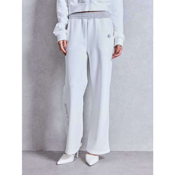 オフホワイト | G embroidery GLITTERパンツ | GYDA