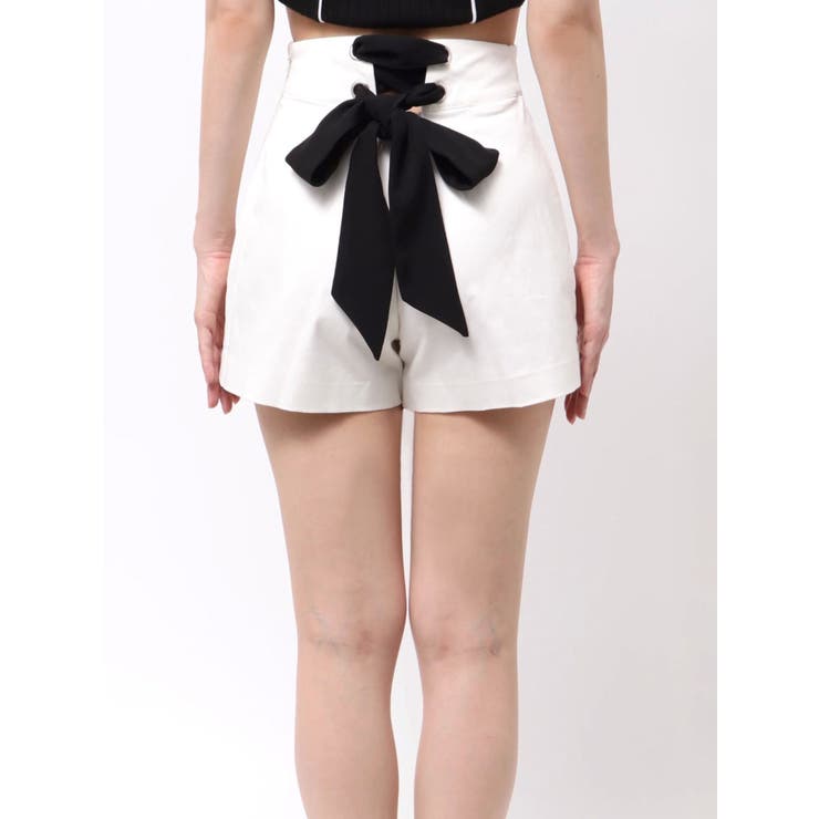 BACK LACE UPショートパンツ[品番：MKSW0064889]｜GYDA